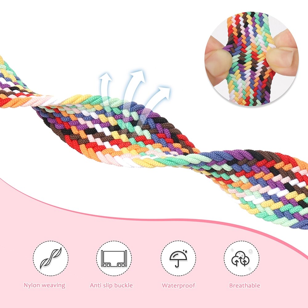 Braided band met D-buckle sluiting - Groen - Samsung Galaxy Watch Ultra 47mm