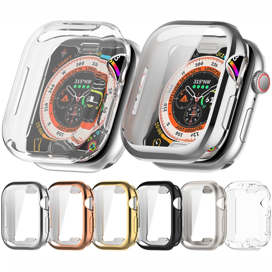 Apple Watch TPU case - Zwart - Geschikt voor Apple Watch 46mm