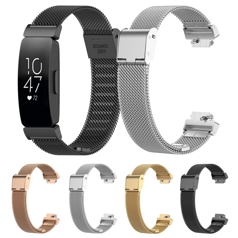Fitbit Inspire 3 - Milanese band met klemsluiting - Goud