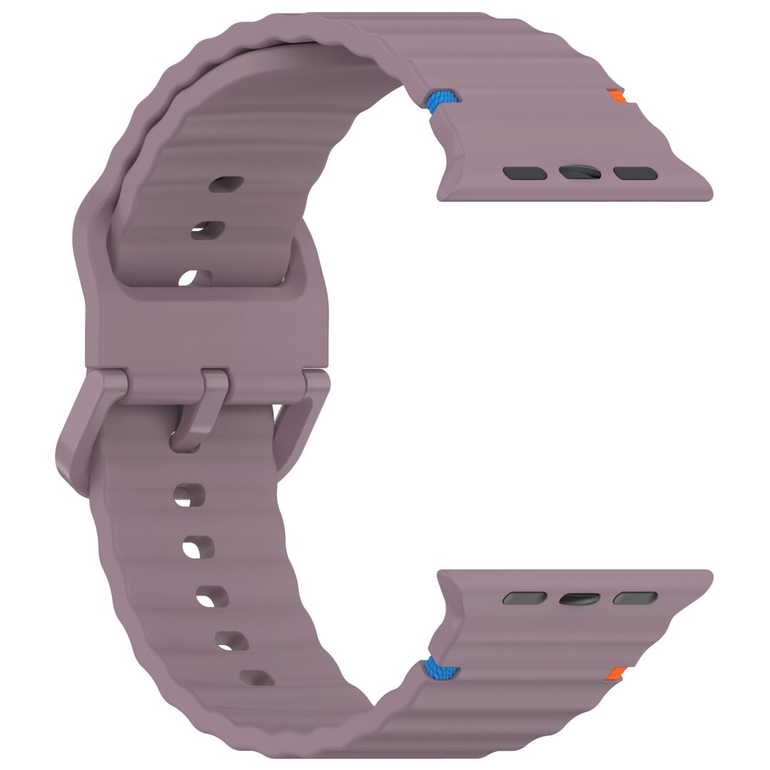 Wave sportband - Zacht paars - Geschikt voor Apple Watch 44mm / 45mm / 46mm / 49mm