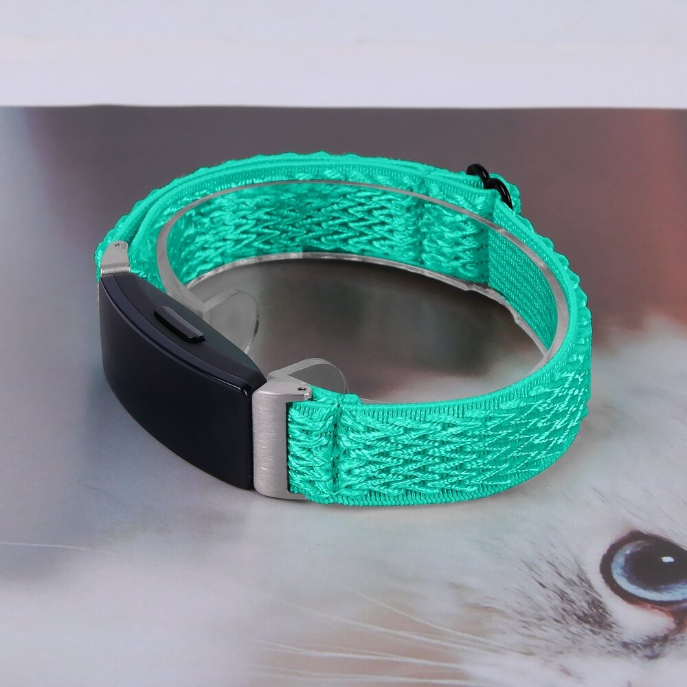 Fitbit Inspire 3 - Elastische solo loop nylon bandje - Turquoise