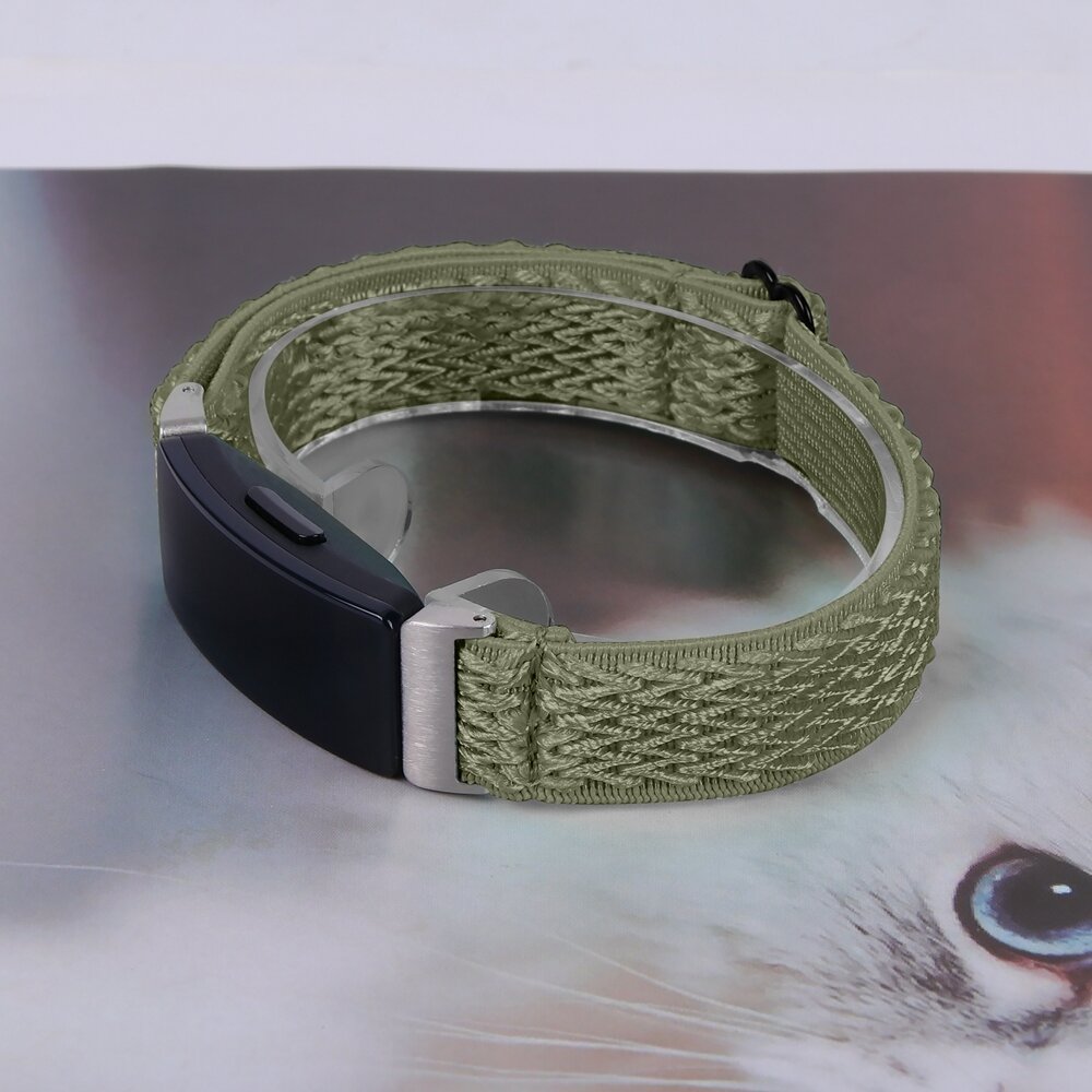 Fitbit Inspire 3 - Elastische solo loop nylon bandje - Groen
