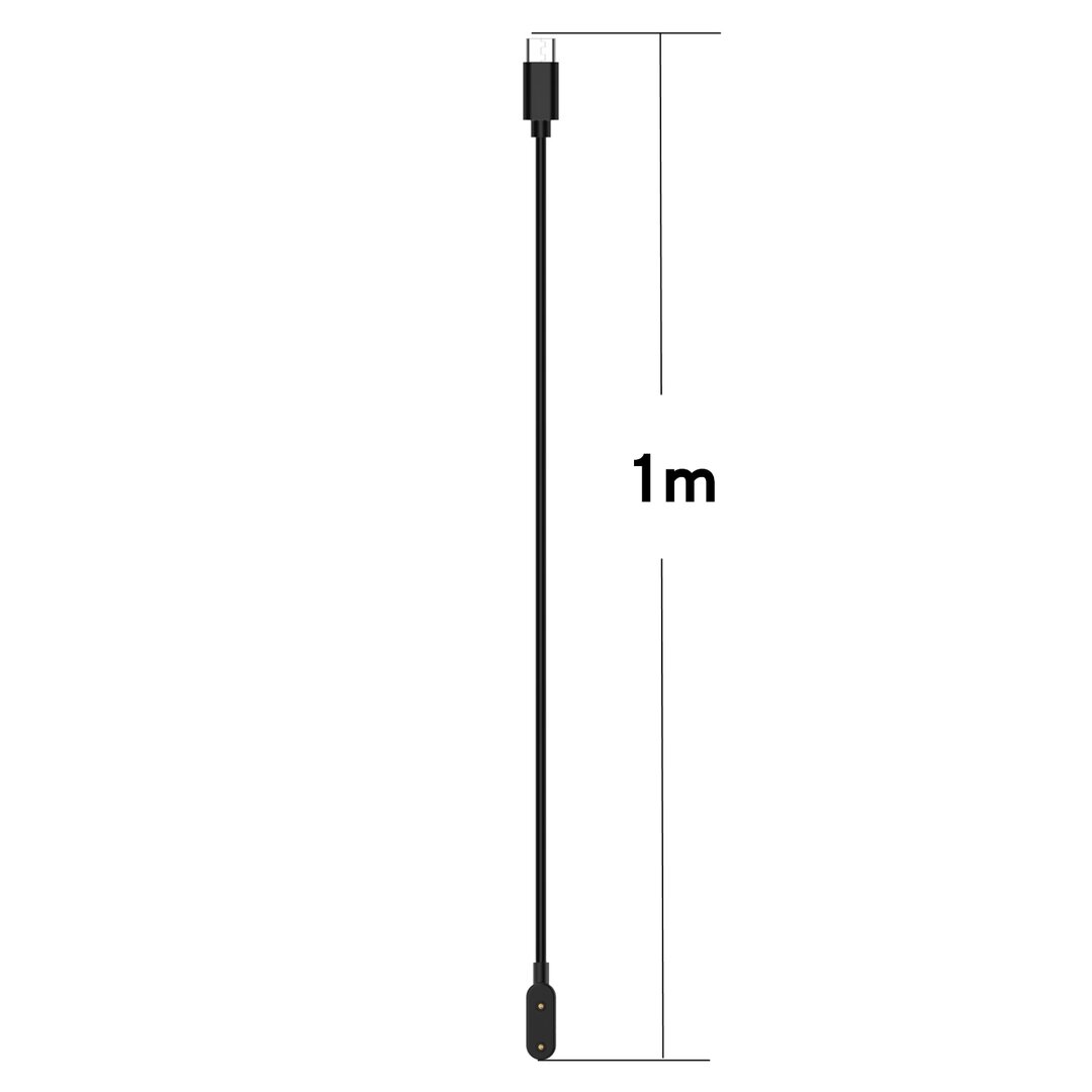 Oplader / Oplaadkabel - Geschikt voor Huawei Watch Fit 4 / 3 / 2 / 1 / Fit New / Fit Mini - Huawei Honor Band - Huawei Band 9 / 8 / 7 / 6 - USB-C aansluiting - 1 meter - Zwart