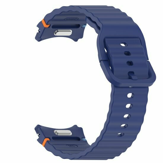 Wave Sportband met aansluitknop - Donkerblauw -  Samsung Galaxy Watch 6 - 40mm &amp; 44mm