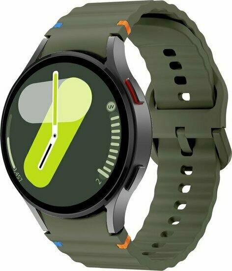 Wave Sportband met aansluitknop - Donkergroen -  Samsung Galaxy Watch 6 Classic - 47mm &amp; 43mm
