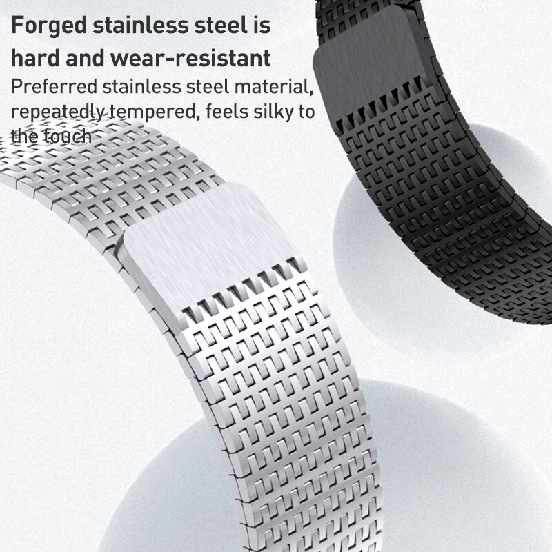 Stainless Steel Loop band - Goud - Extra strong - Geschikt voor Apple Watch 44mm / 45mm&nbsp;/ 46mm / 49mm