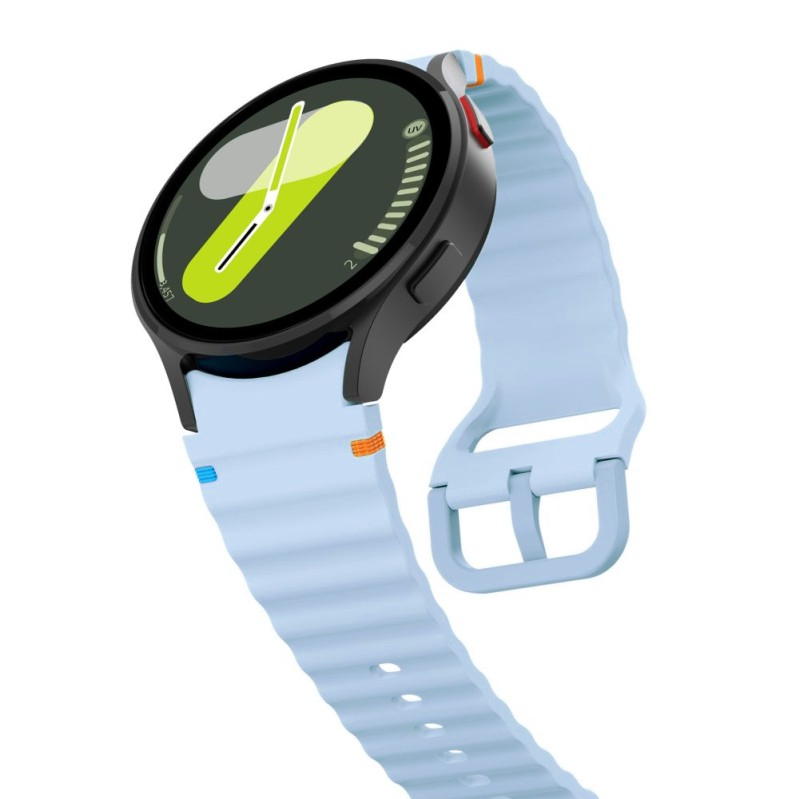Wave Sportband met aansluitknop - Blauwgrijs -  Samsung Galaxy Watch 6 Classic - 47mm &amp; 43mm