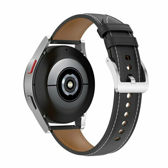 Garmin Vivoactive 4 / 4L - Luxe leren bandje - Zwart