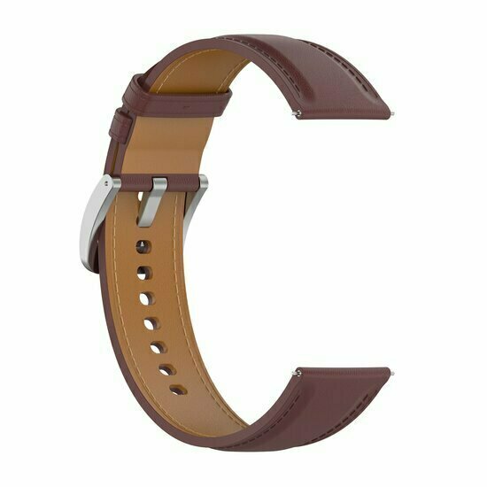 Garmin Vivoactive 4 / 4L - Luxe leren bandje - Donkerbruin
