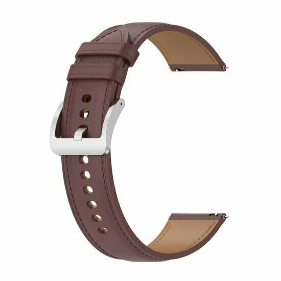 Garmin Vivoactive 4 / 4L - Luxe leren bandje - Donkerbruin