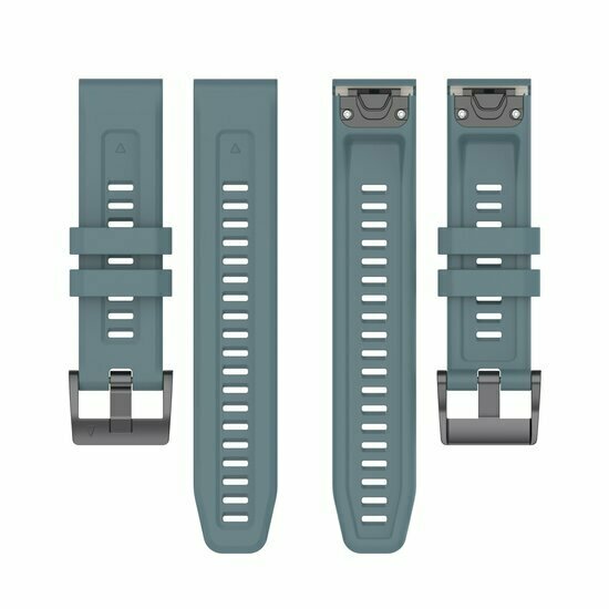 Siliconen sportbandje - Grijsblauw - Garmin Instinct 3 - 50mm