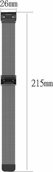 Milanese bandje - Zwart - Garmin Instinct 3 - 50mm