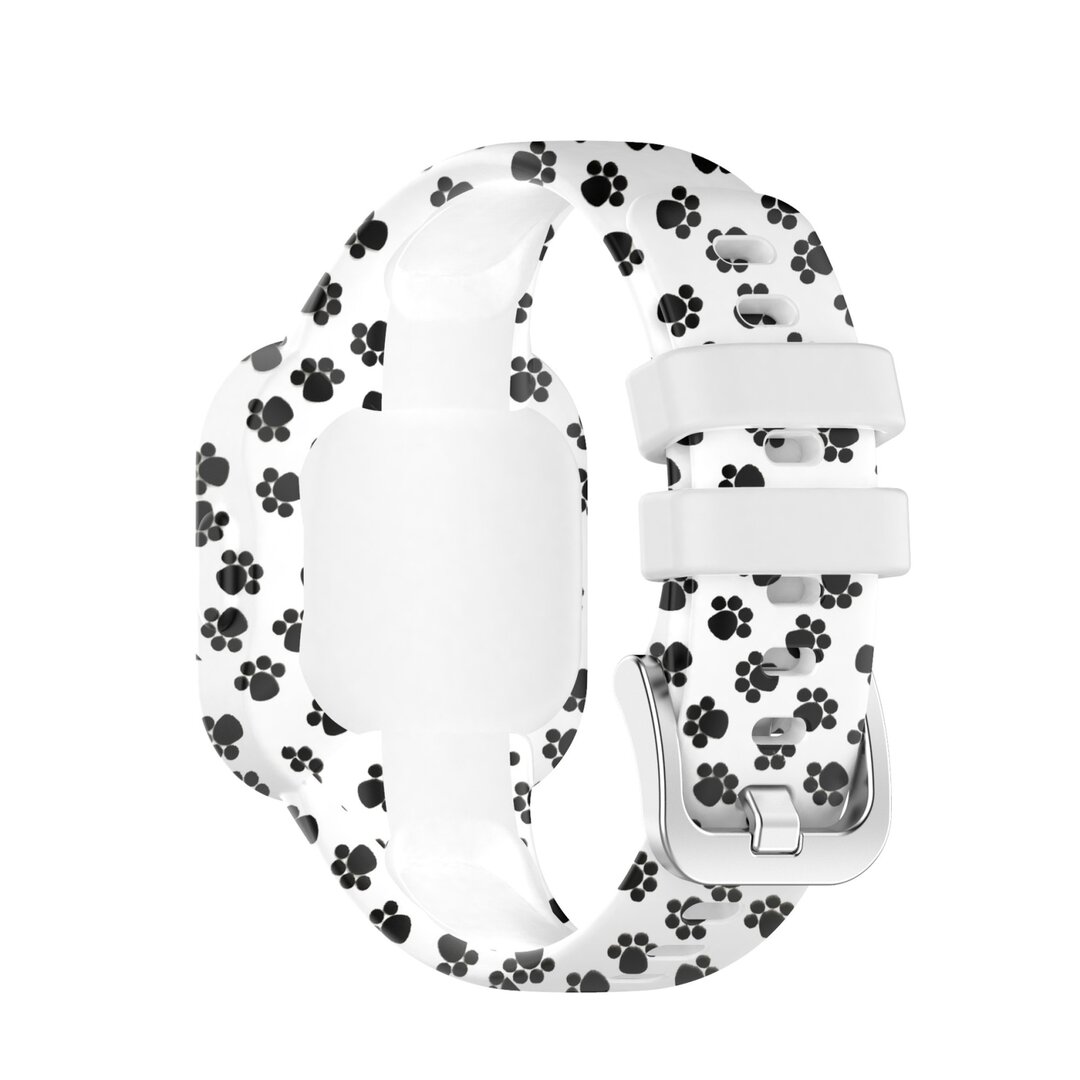 Siliconen bandje met print  - Dieren pootjes - Garmin Vivofit Junior 3