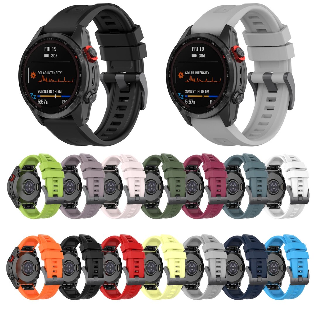 Siliconen sportbandje - Geel - Garmin Fenix 7X / 6X / 5X