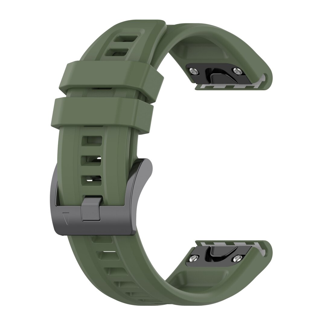 Siliconen sportbandje - Leger groen - Garmin Fenix 7X / 6X / 5X