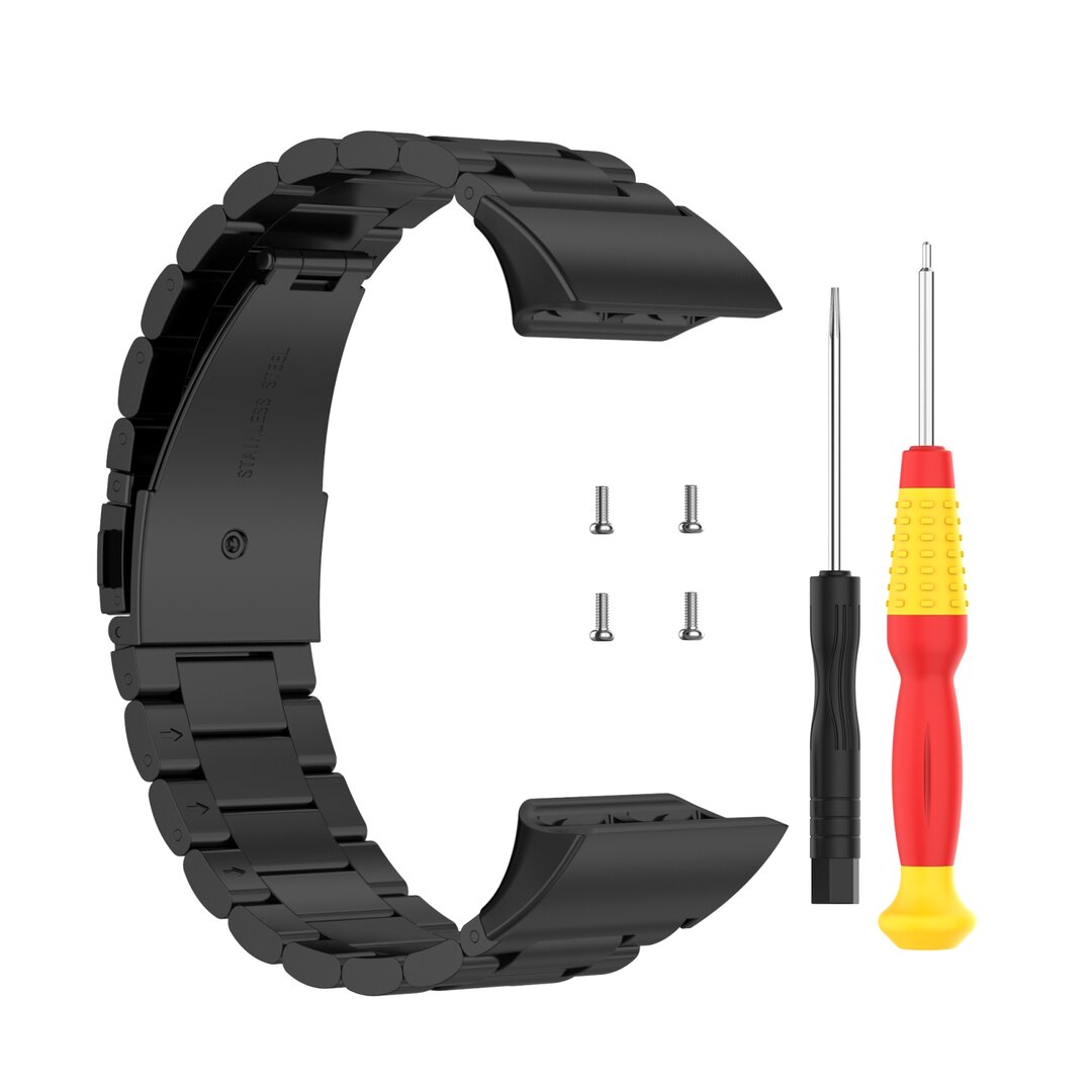 Stalen schakelband - Zwart - Garmin Forerunner 35 / 30