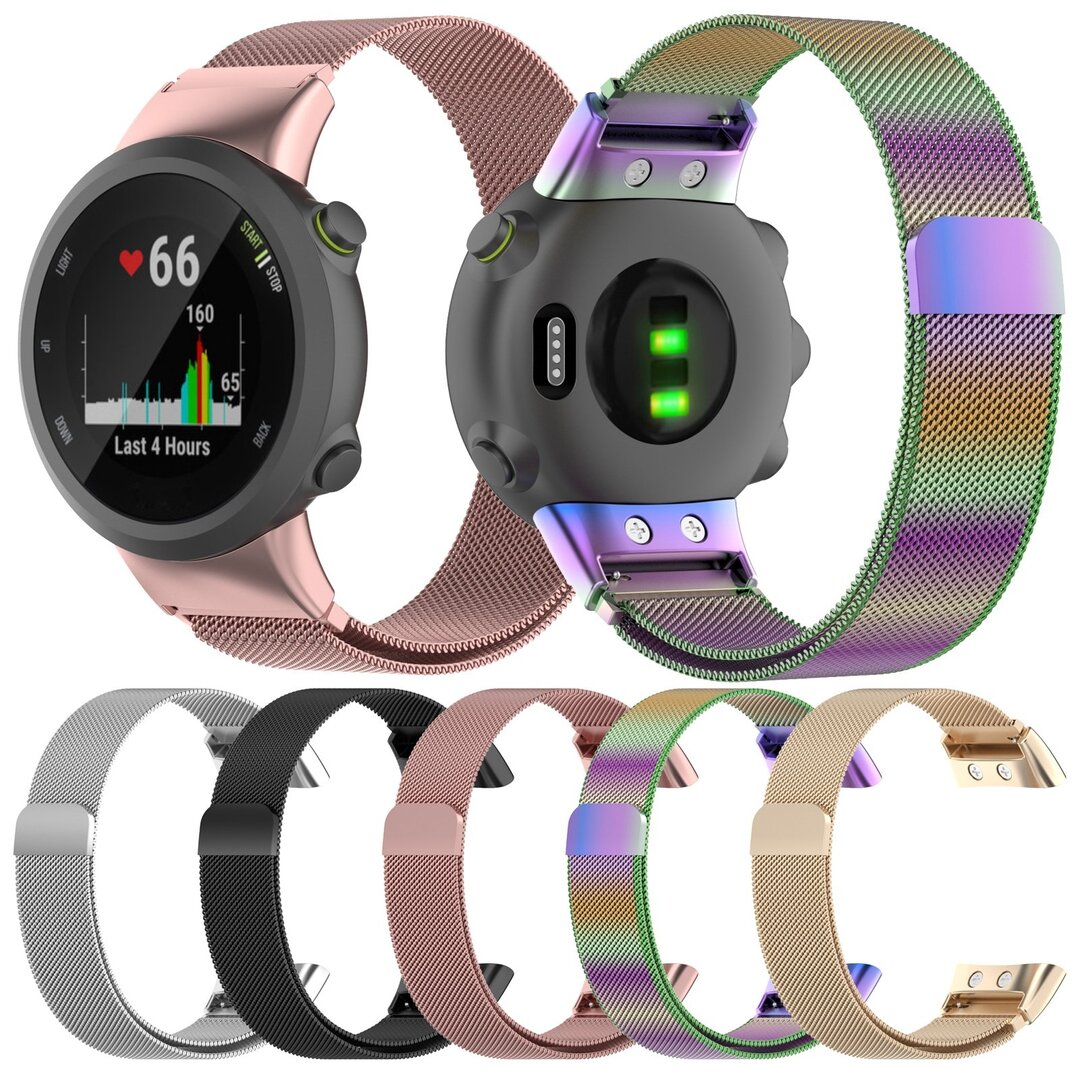 Garmin Forerunner 45 / 45S - Milanese bandje - Zwart