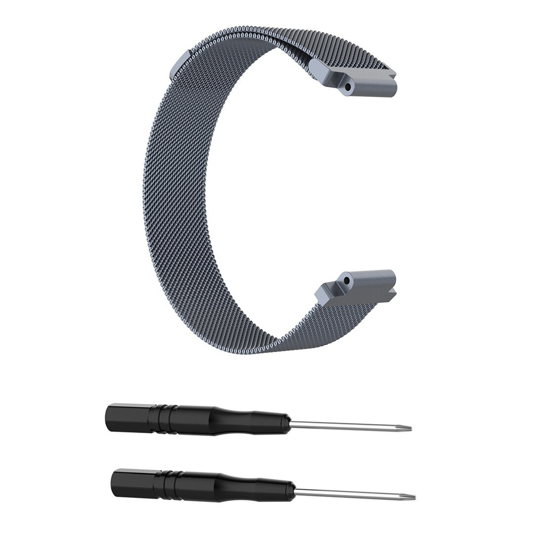 Garmin Forerunner 220 / 230 / 235 / 620 / 630 / 735 (XT) - Milanese bandje - Small - Space Grey
