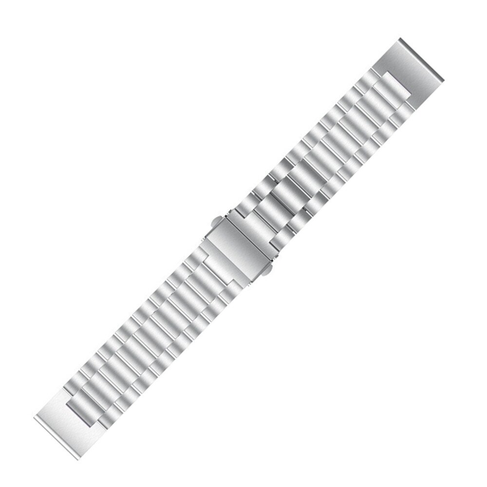 Stalen schakelband - Zilver - Garmin Fenix 7X / 6X / 5X