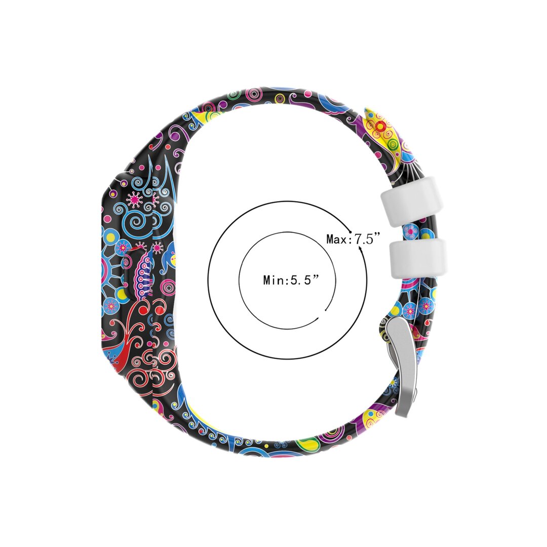 Siliconen bandje met print  - Leger grijs - Garmin Vivofit Junior 3