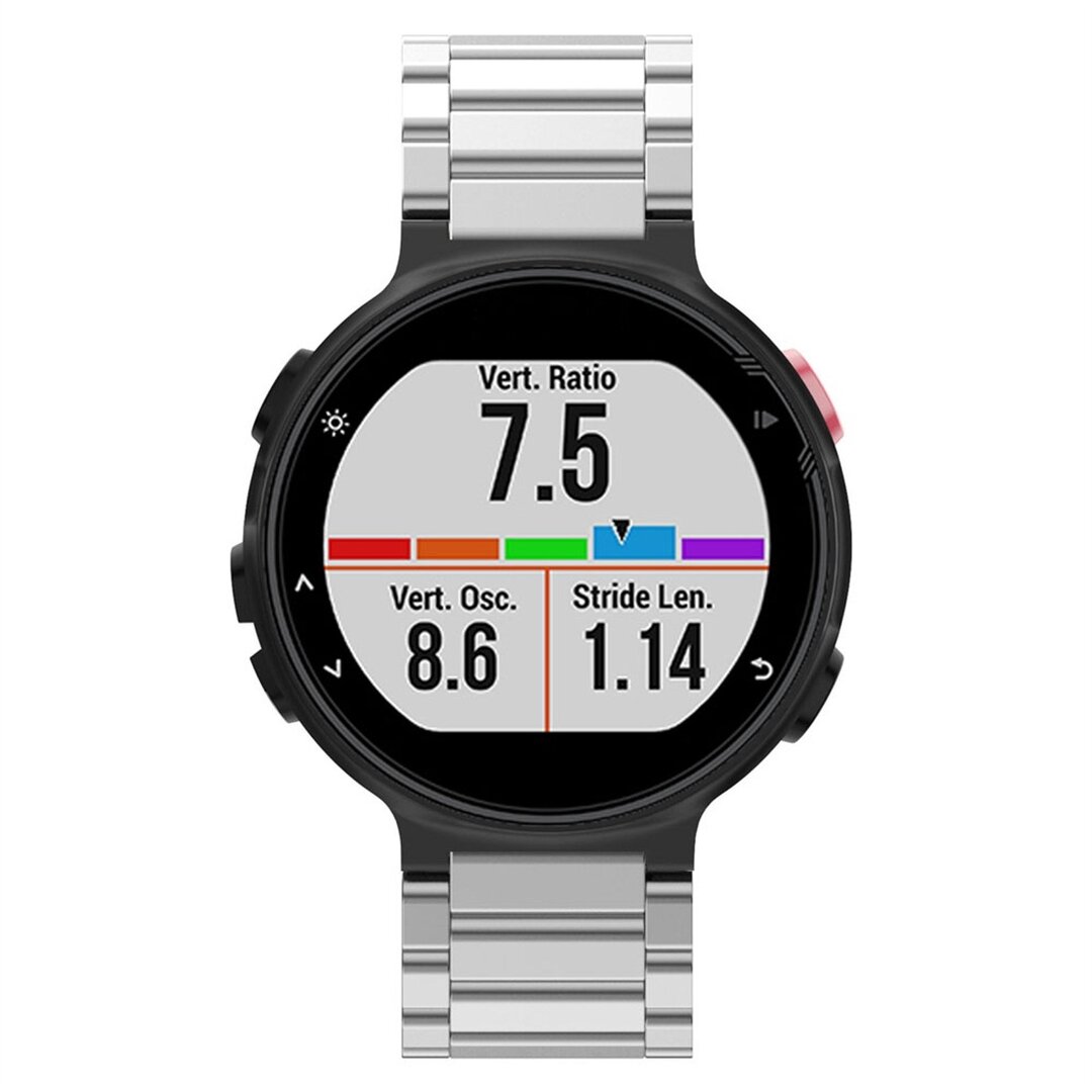Stalen schakelband - Zilver - Garmin Forerunner 220 / 230 / 235 / 620 / 630 / 735 (XT)