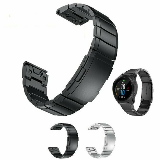 Stainless steel schakelband - Zilver - Garmin Tactix 8 - 51mm