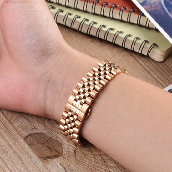 Stalen band - Ros&eacute; goud - Garmin Venu / Sq / Sq2 / 2 plus