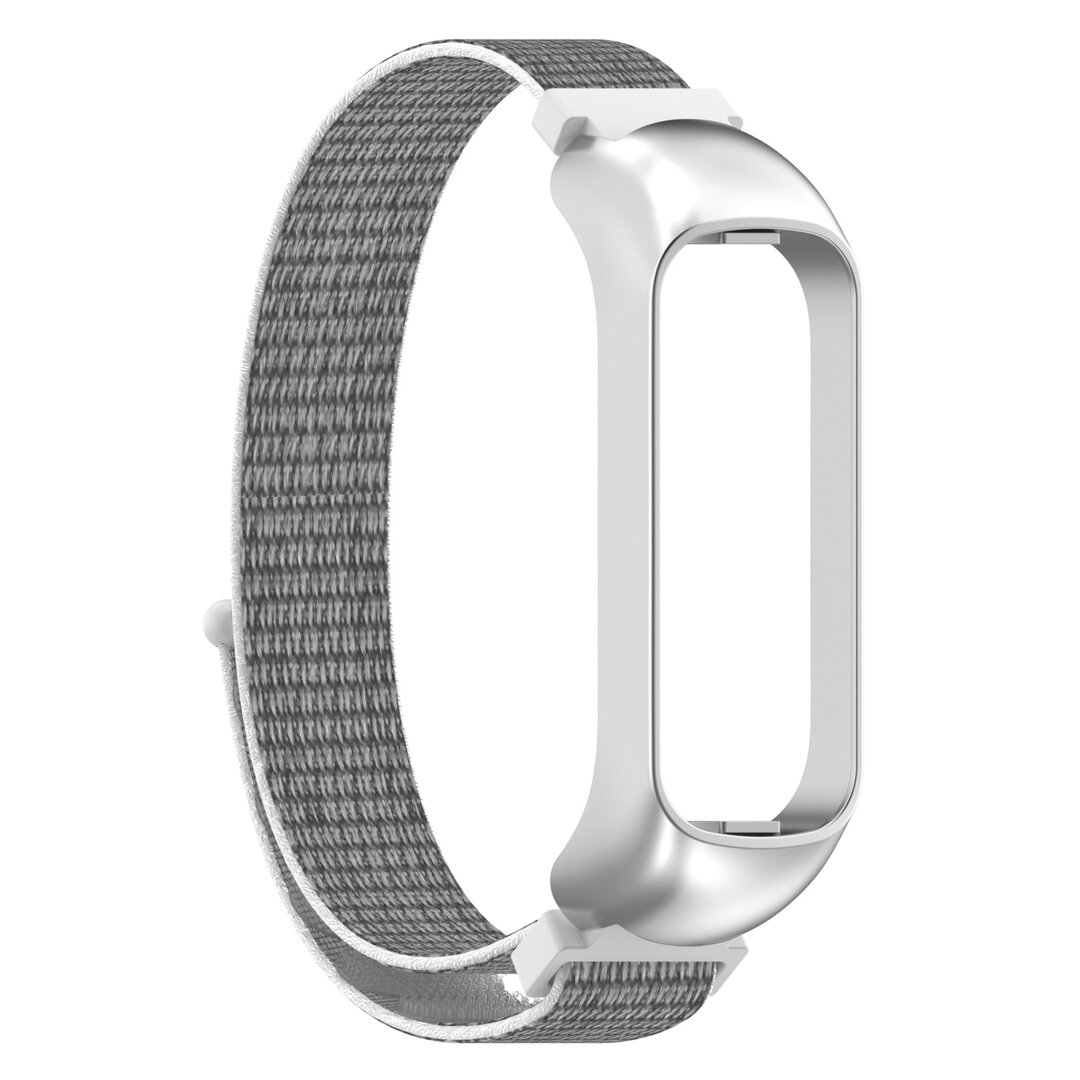 Nylon sport loop band - Wit / grijs - Samsung Galaxy Fit 2