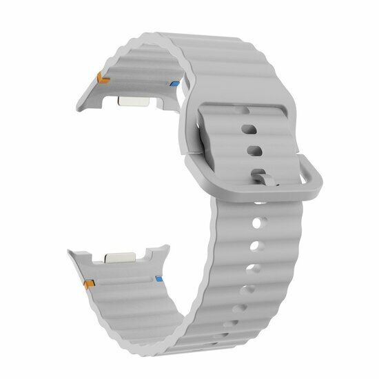 Classic Wave siliconen band - Grijs - Samsung Galaxy Watch 8 Classic - 46mm
