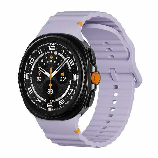 Classic Wave siliconen band - Paars - Samsung Galaxy Watch 8 Classic - 46mm