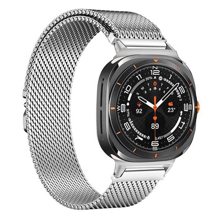 Milanese band met parachute sluiting - Zilver - Samsung Galaxy Watch 8 - 40mm / 44mm