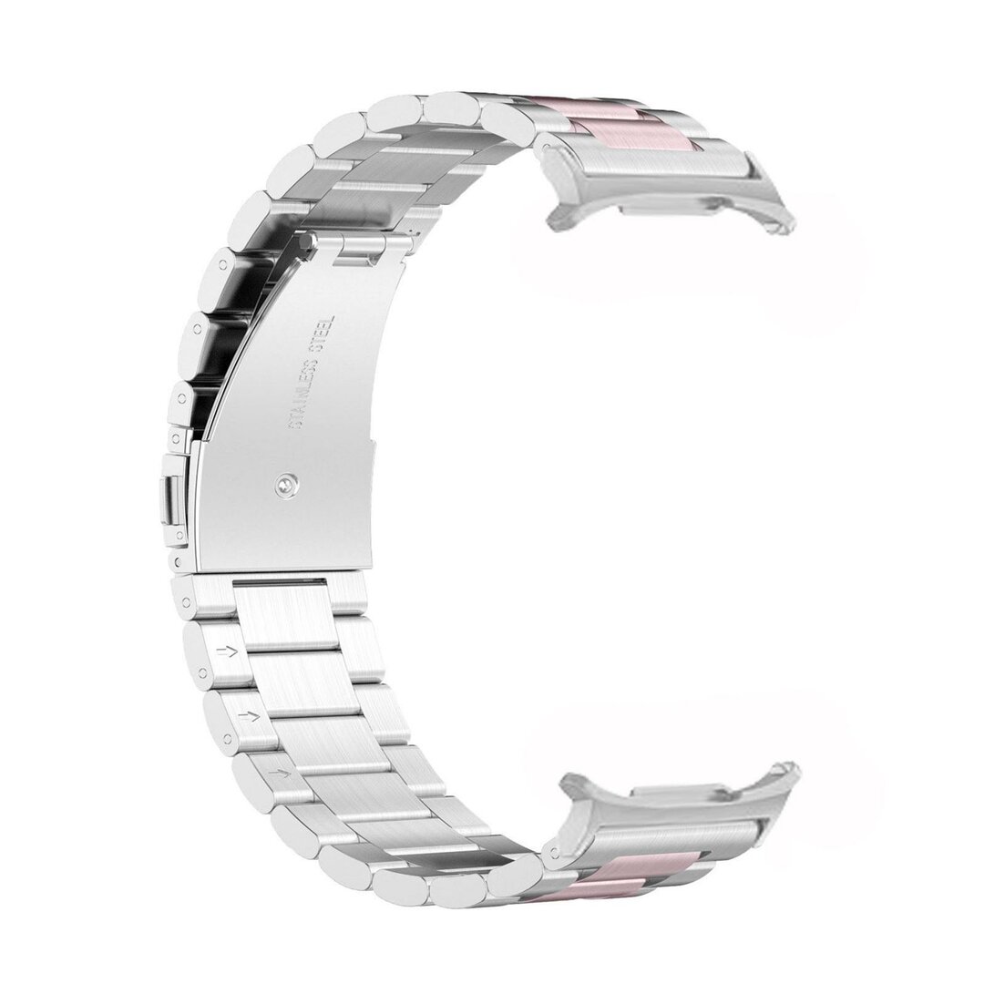 Stalen schakelband - Zilver met ros&eacute; goud - Samsung Galaxy Watch 8 - 40mm / 44mm