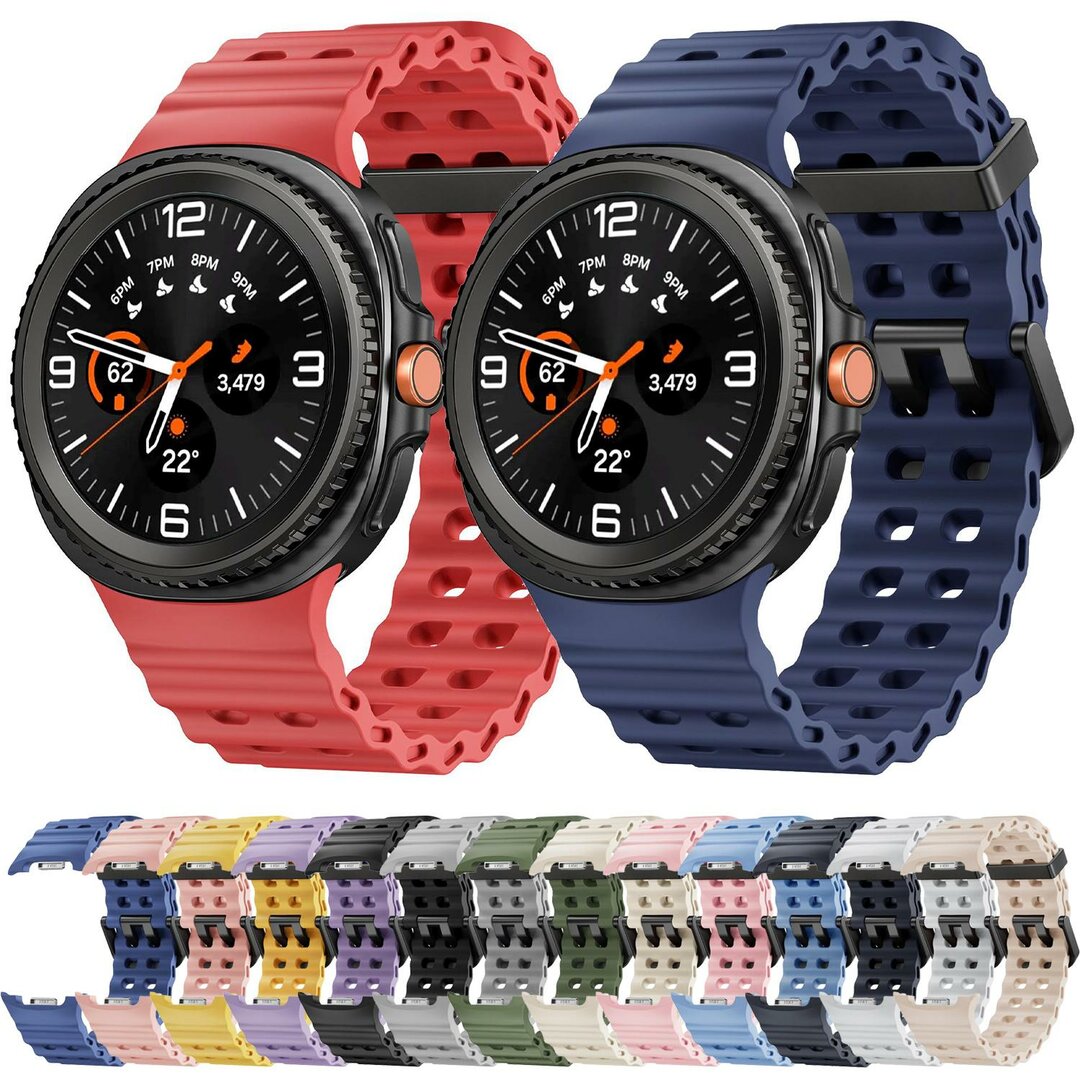 Marine siliconen band - Wit - Samsung Galaxy Watch 8 - 40mm / 44mm