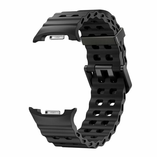 Marine siliconen band - Zwart - Samsung Galaxy Watch 8 Classic - 46mm