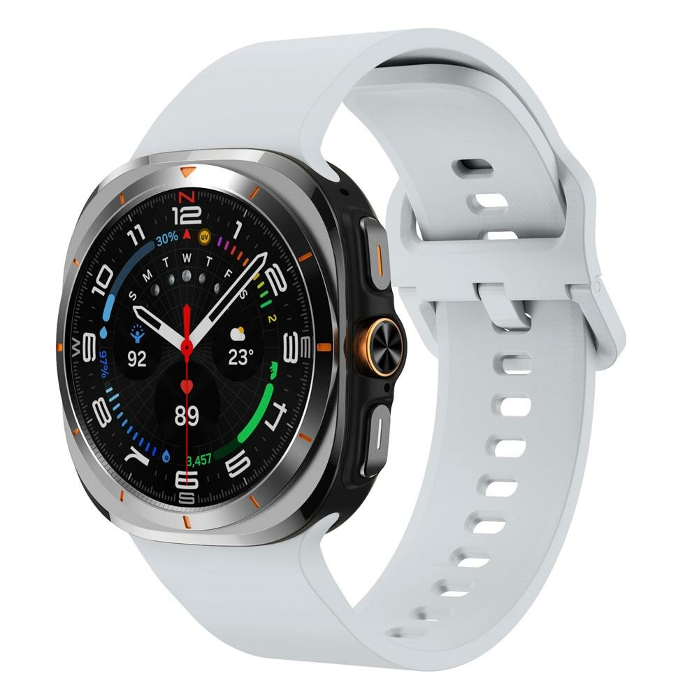 Solid color siliconen band - Lichtgrijs - Samsung Galaxy Watch Ultra - 47mm