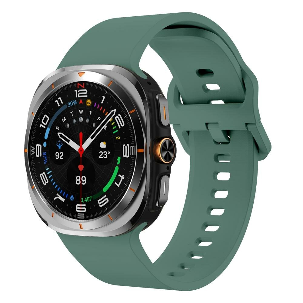 Solid color siliconen band - Groen - Samsung Galaxy Watch Ultra - 47mm