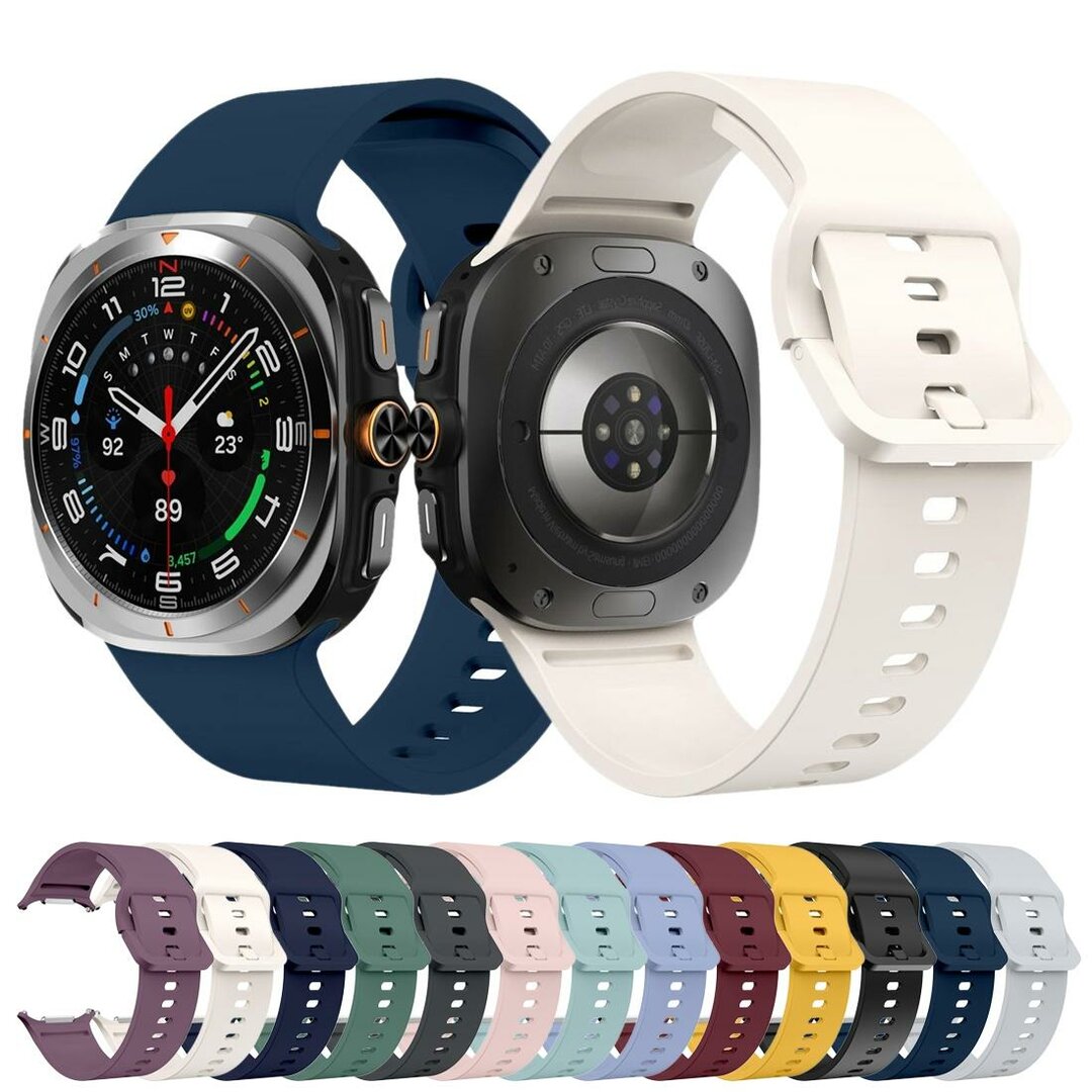 Solid color siliconen band - Donkergrijs - Samsung Galaxy Watch Ultra - 47mm