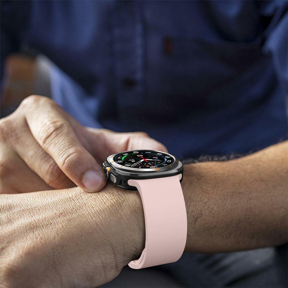Solid color siliconen band - Pastel roze - Samsung Galaxy Watch Ultra - 47mm