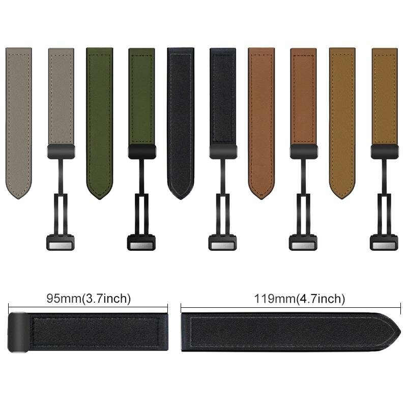 Leer + siliconen bandje - Zwart - Samsung Galaxy Watch Ultra - 47mm