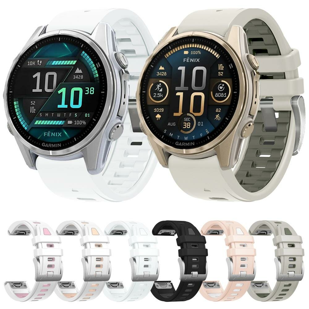 Siliconen bandje - Wit - Garmin Fenix 8 - 43mm
