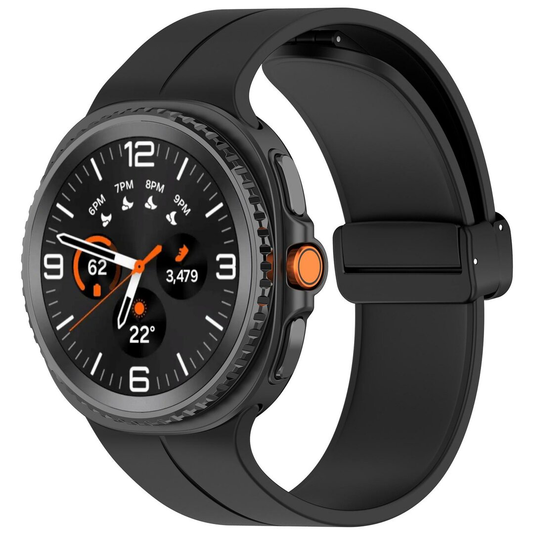 D-buckle Solid Line sportbandje - Zwart - Samsung Galaxy Watch 8 - 40mm / 44mm