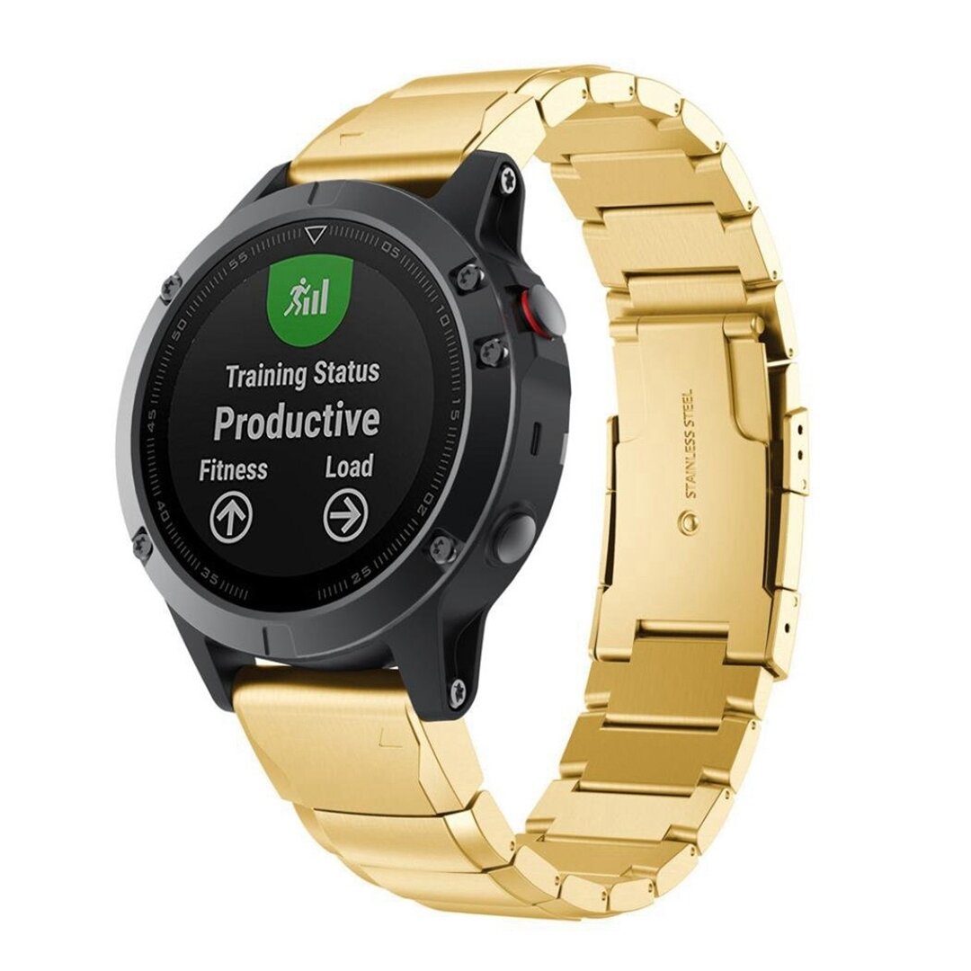 Stainless steel schakelband - Goud - Garmin Fenix 7s/6s/5s / Instinct 2s / Epix Pro Gen 2 (42mm)