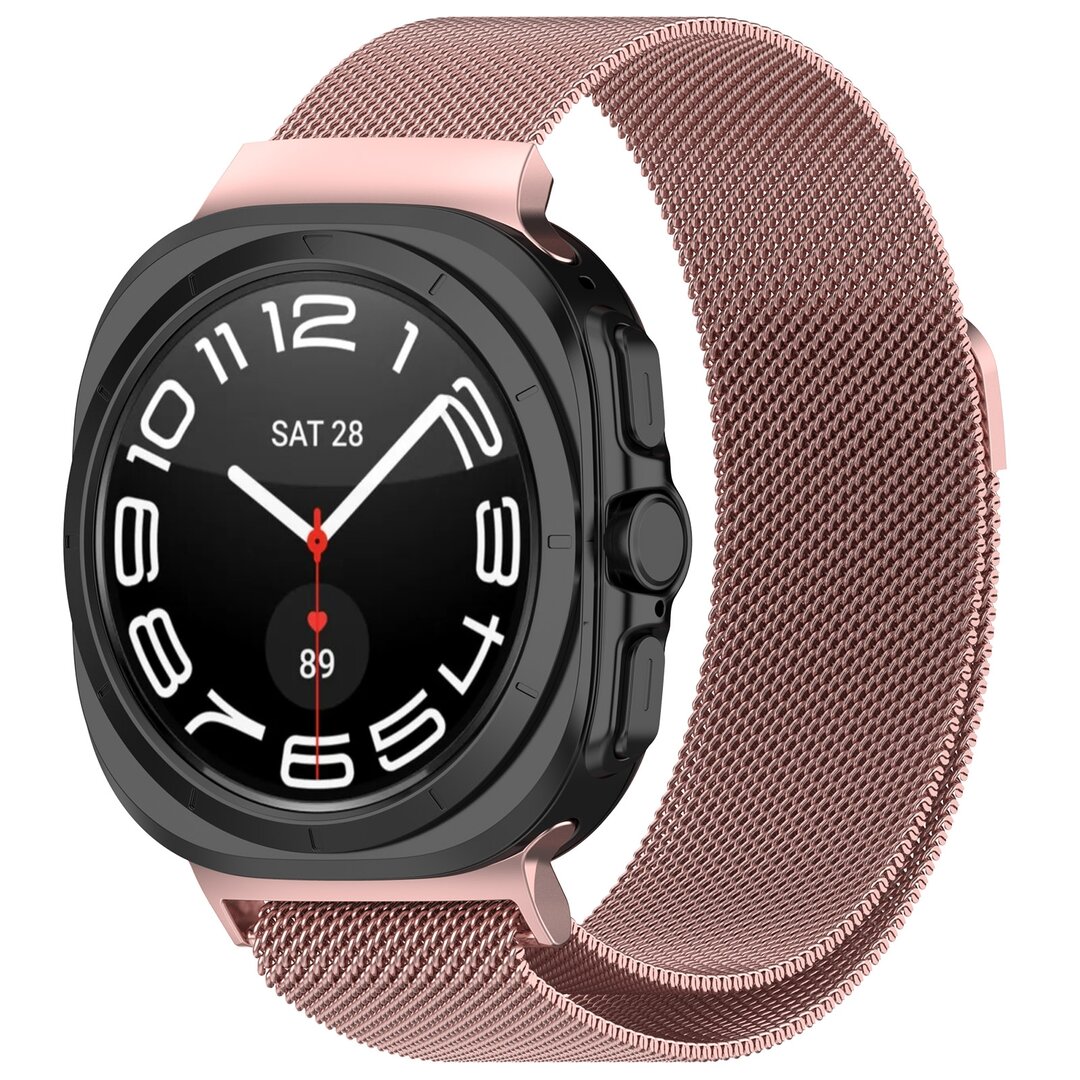 Milanese band - Ros&eacute; goud - Samsung Galaxy Watch Ultra 47mm