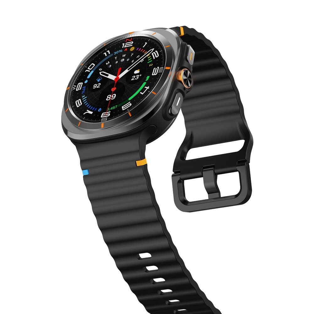 Wave Sport Band - Zwart - Samsung Galaxy Watch Ultra 47mm