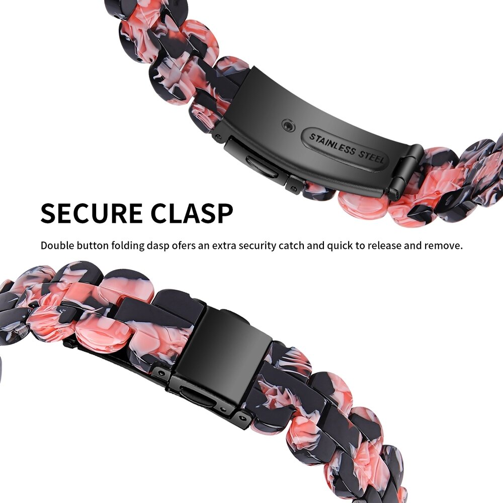 Fitbit Inspire 3 - Resin schakelbandje - Zwart met roze