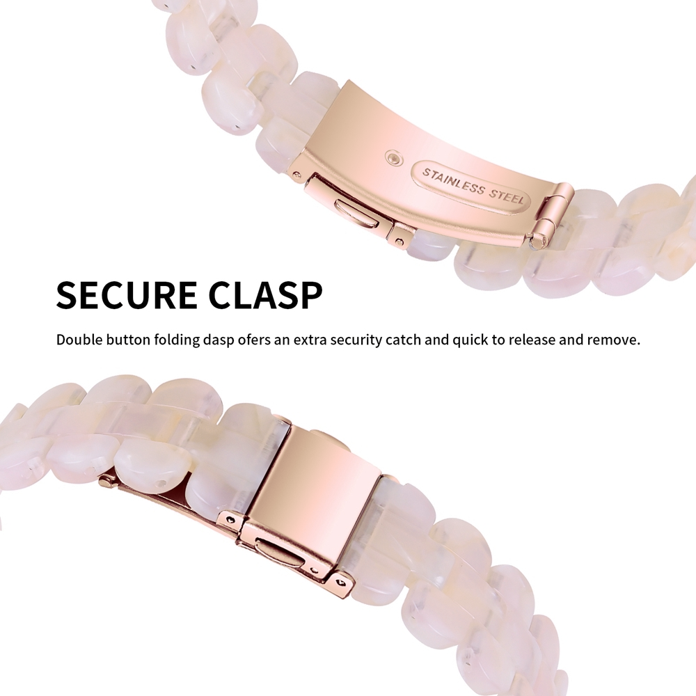 Fitbit Inspire 3 - Resin schakelbandje - Parelmoer roze