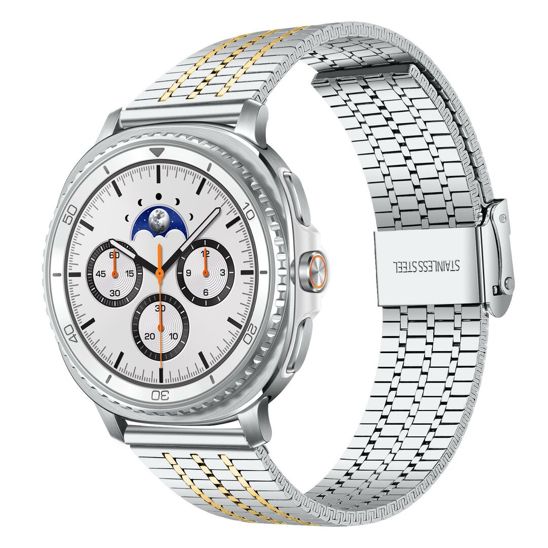 Stalen bandje - Zilver met goud - Samsung Galaxy Watch 8 - 40mm / 44mm