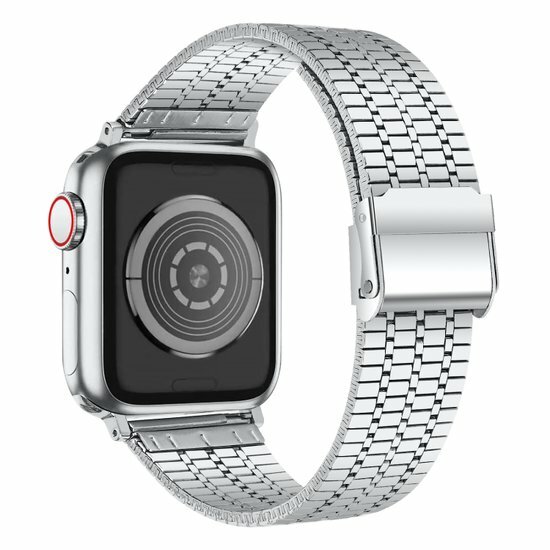 Metalen bandje - Zilver - Geschikt voor Apple watch 44mm / 45mm&nbsp;/ 46mm / 49mm