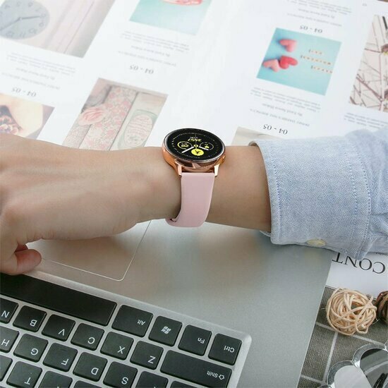 Garmin Venu 4 - 45mm - Rubberen sportband - Roze