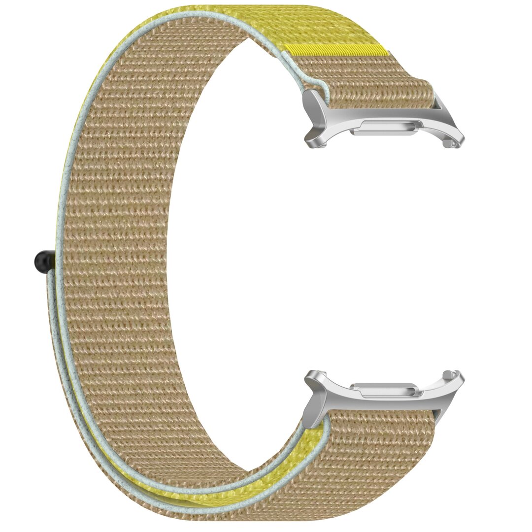 Nylon Sport loop bandje - Khaki / geel - Samsung Galaxy Watch Ultra 47mm